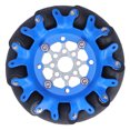 thumbnail image 1 of 4in Omnidirectionnel Roue SPCC Acier Arbre TPU Caoutchouc Rouleau Robot Voiture Omni ComponentsRight 560600000100, 1 of 1