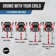 EzyRoller: Spinner - Bravo Red - Ride-On Scooter, Cambering Motion, 360 Degree Turns, Pedal Free Cart, Extendable Frame, 154lb Cap, Kids-Teens Ages 4+
