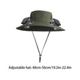 thumbnail image 2 of Sulaicai Solar Fan Hat for Men Women, Wide Brim Sun Hat with 2 Solar Fans, Outdoor Fishing Hat with Fan, Waterproof Outdoor Hiking Camping Fishing Hat, 2 of 6