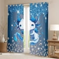thumbnail image 2 of Erosebridal Kawaii Axolotl Curtains and Drapes (38x45), Blue Rose 30%-50% Blackout Curtains for Bedroom, Sequin Print Curtains for Living Room, Window Curtains Bedroom Decorative, 2 of 6
