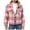Pink, variant on Herrnalise Jackets For Women Checkered Long Sleeved Lapel Pocket Woolen Loose Coat Top Shackets For Women 2024 fall Pink,S