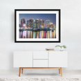 thumbnail image 2 of City Reflections - Photography Cityscape Nightlife Skyline Harbor Architecture Neon Sign Boat Black Framed Wall Art Print 5 x 7 inches, 2 of 4
