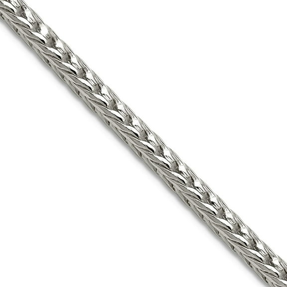 925 Sterling Silver 3.4mm Sparkle-Cut Round Franco Chain Necklace 16 Inch Chain Necklace for Women and Men