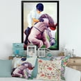 thumbnail image 3 of Designart 'Jockey On Galoping Pink Horse' Farmhouse Framed Art Print, 3 of 4