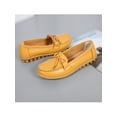 thumbnail image 4 of Gomelly Womens Nursing Shoes Bow Loafers Comfort Moccasins Nonslip Flats Driving Kitchen Boat Shoe Yellow 7.5, 4 of 9