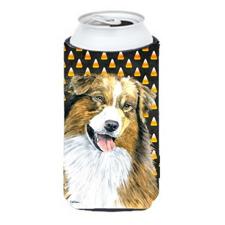 

Australian Shepherd Candy Corn Halloween Portrait Tall Boy Hugger - 22 To 24 oz.