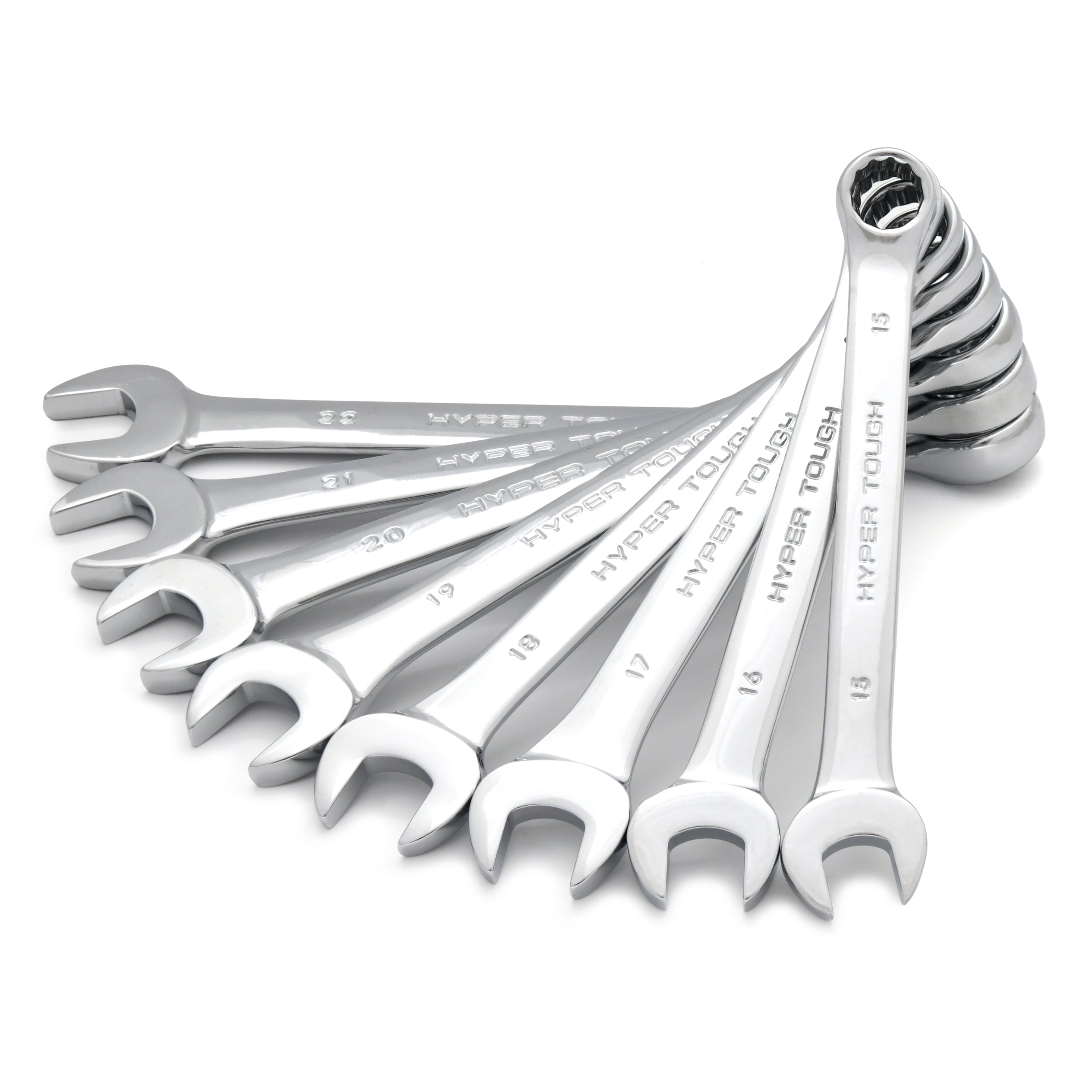 Hyper Tough 16-Piece Metric Combination Wrench Tool Set, Hand Tools