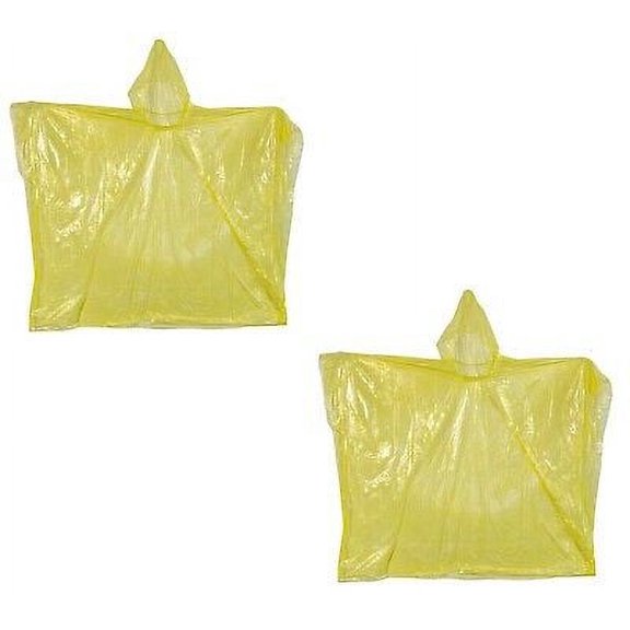 (2) SE Emergency Rain Ponchos Survival Clear Yellow Raincoat Gear