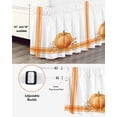 thumbnail image 3 of Orange Pumpkin Bed Skirt Queen Size 18 Inch Drop, Thanksgiving Fall Leaf Vintage Farmhouse Wrap Around Dust Ruffle Bedskirts, Wrinkle & Fade Resistant Easy Fit Bedskirt with Adjustable Elastic, 3 of 8