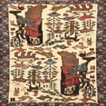 thumbnail image 1 of Ahgly Company Machine Washable Indoor Square Traditional Red Brown Area Rugs, 3' Square, 1 of 7