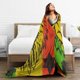 thumbnail image 4 of Manta de franela con diseño de león y bandera de reggae rasta, elegante manta para una siesta, edredón de invierno para las cuatro estaciones, antimicrobiano, con control de olores, ligero y, 4 of 5