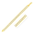 thumbnail image 1 of 11.23 mm 14k Two Tone Gold Pave Curb Chain 24 in, 1 of 3