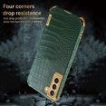 thumbnail image 2 of Crocodile Leather Silicone Case For Samsung Galaxy S22 Ultra S22 Plus S22, 2 of 5