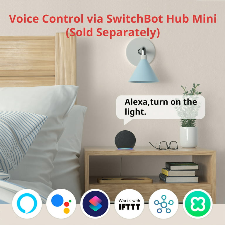 SwitchBot Bot, Programmable Bluetooth Smart Button Pusher, White 