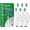 Standard - Green Bristles, variant on Brushmo e-Series Total Clean Replacement Toothbrush Heads Compatible with Philips Sonicare Screw-on Handles, Medium-Firm DuPont Bristles, BM726, 6-Pack, White