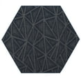 thumbnail image 1 of Furnish My Place Indoor Floor Rug - 5 ft. Hexagon, Navy, Geometrical Print, Customized Area Rug for Bedrooms, Hallways, Living Rooms, 1 of 5