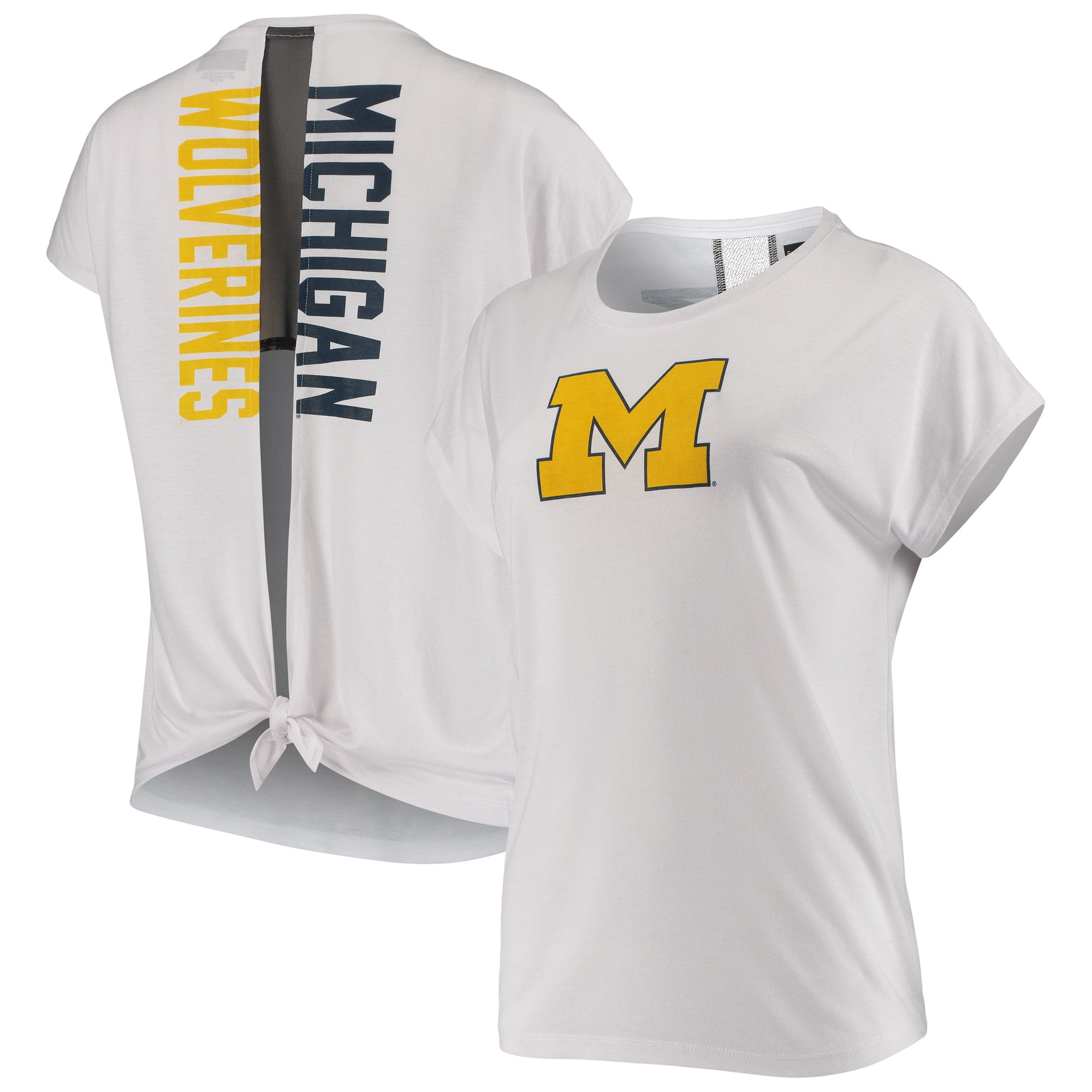 Mitchell & Ness Michigan Wolverines Cut & Sew Mesh NCAA T-Shirt