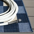 thumbnail image 4 of SAFAVIEH Courtyard Caitriona Checkered Indoor/Outdoor Area Rug, Navy/Beige, 2'7" x 2'7" Square, 4 of 14