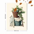thumbnail image 3 of UXIEQU White Rose Laundry Basket Canvas Wall Art Print 15.75x11.81 Inches, 3 of 8