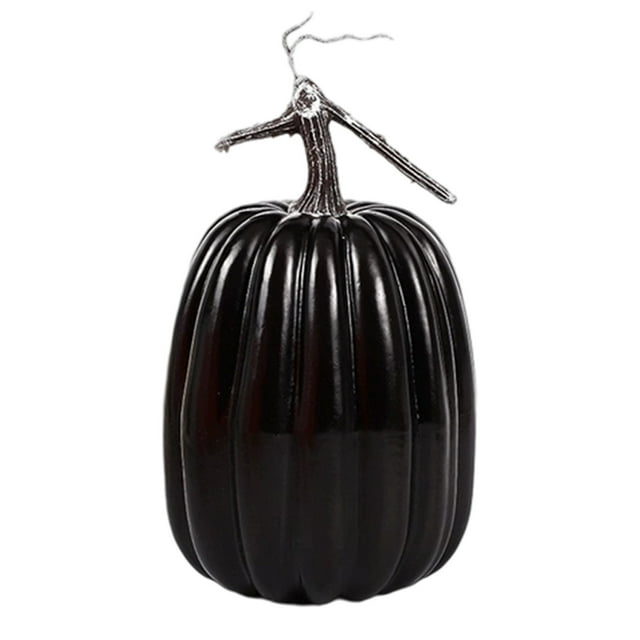 Large 8.66 Inch Artificial Foam Pumpkins Fall Decorations for Thanksgiving Halloween Seasonal Holiday Decor Paintable DIY Craft Projects Centerpiece Table Display
