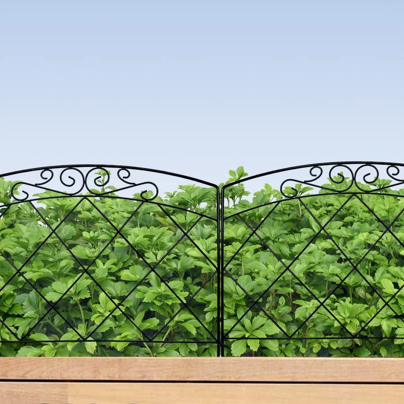 Thealyn Decorative Garden Fence 24 in (H) x 10 ft (L) Rustproof Metal Fence Border,Fence for Dogs,No Dig Fence,Fencing for Yard Patio Animal Barrier Flower Bed