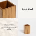 thumbnail image 5 of Evideco French Home Goods Acacia Brown Tumbler Only Chic Transitional Acacia Bathroom Tumblers, 5 of 8