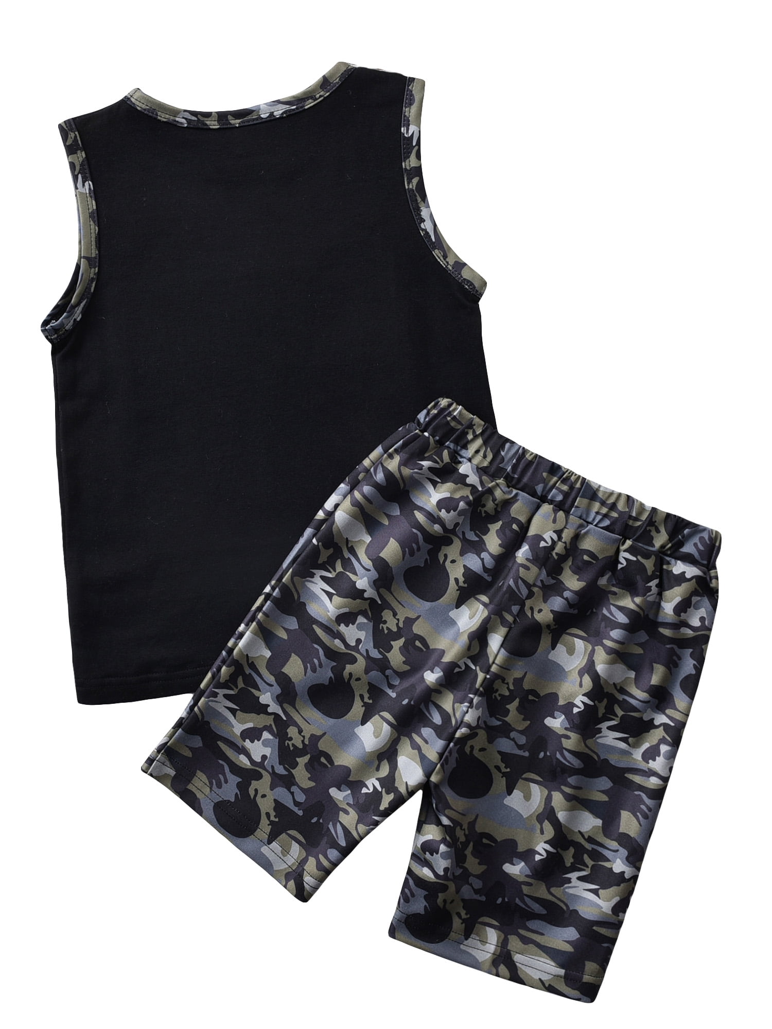 Toddler Infant Baby Boy Summer Clothes Tank Top Camouflage Shorts Outfit Set 
