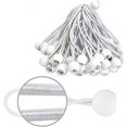 thumbnail image 3 of 100 Pcs Elastic Rope Outdoor Teepee White Tarps Camping Tarp Adjustable Bungee Cords Tarp Canopy Bungee Cords Elastic String with Tarp Ball Bungee Cords Ball Bungee for Tarp Heavy, 3 of 5