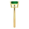 thumbnail image 3 of 1 ct Radiant Cut Simulated Emerald Solitaire 18K Yellow Gold Womens Engagement Ring, 3 of 5