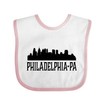 Inktastic Philadelphia Pennsylvania City Skyline Boys or Girls Baby Bib