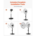 thumbnail image 2 of KFFKFF 18" Industrial Oscillating Standing Fan, 6800CFM 85-Degree Swivel Fan, High Velocity Pedestal Fan with 3 Variable Speeds, 2 of 9