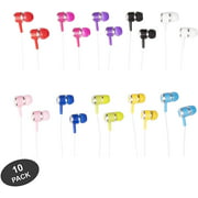 JustJamz Marbles colorful In-Ear Earbud Headphones 10 pack