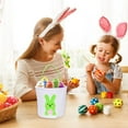 thumbnail image 1 of Decoraciones de Pascua, regalos de Pascua, adornos de Pascua, cesta de huevos de Pascua, bolsa con orejas de conejo de Pascua, cubo, bolsa de dulces para niños, bolsas de dulces Flock, 1 of 6