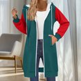 thumbnail image 2 of Kezqiaxn Zip Up Sweatshirt Women Fashion Color Block Long Sleeve Casual Long Jacket with Pockets Fall Winter Womens Sweatshirts, 2 of 6