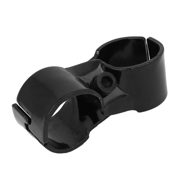 29mm Diameter Metal Double Port Pipe Clamp Clip Lean Tube Connector Black