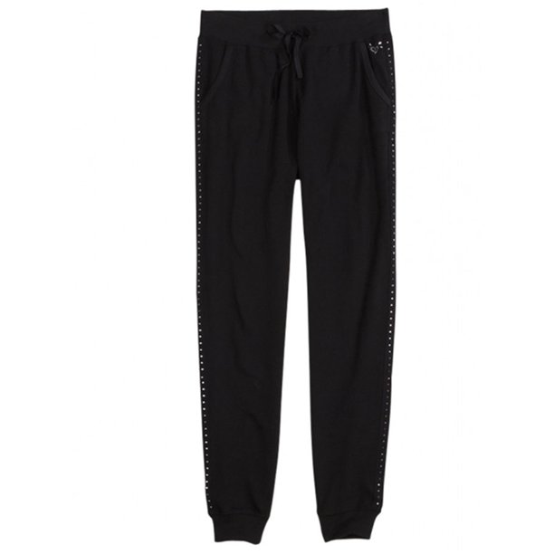 Pantalones de chándal deportivos Justice Girls con tachuelas, negro, 5 Justice Pantalones deportivos