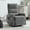 Gray, variant on Aukfa 360° Swivel Recliner Rocking Chair with Massage and Heat for Living Room & Nursery, Chenille, Blue