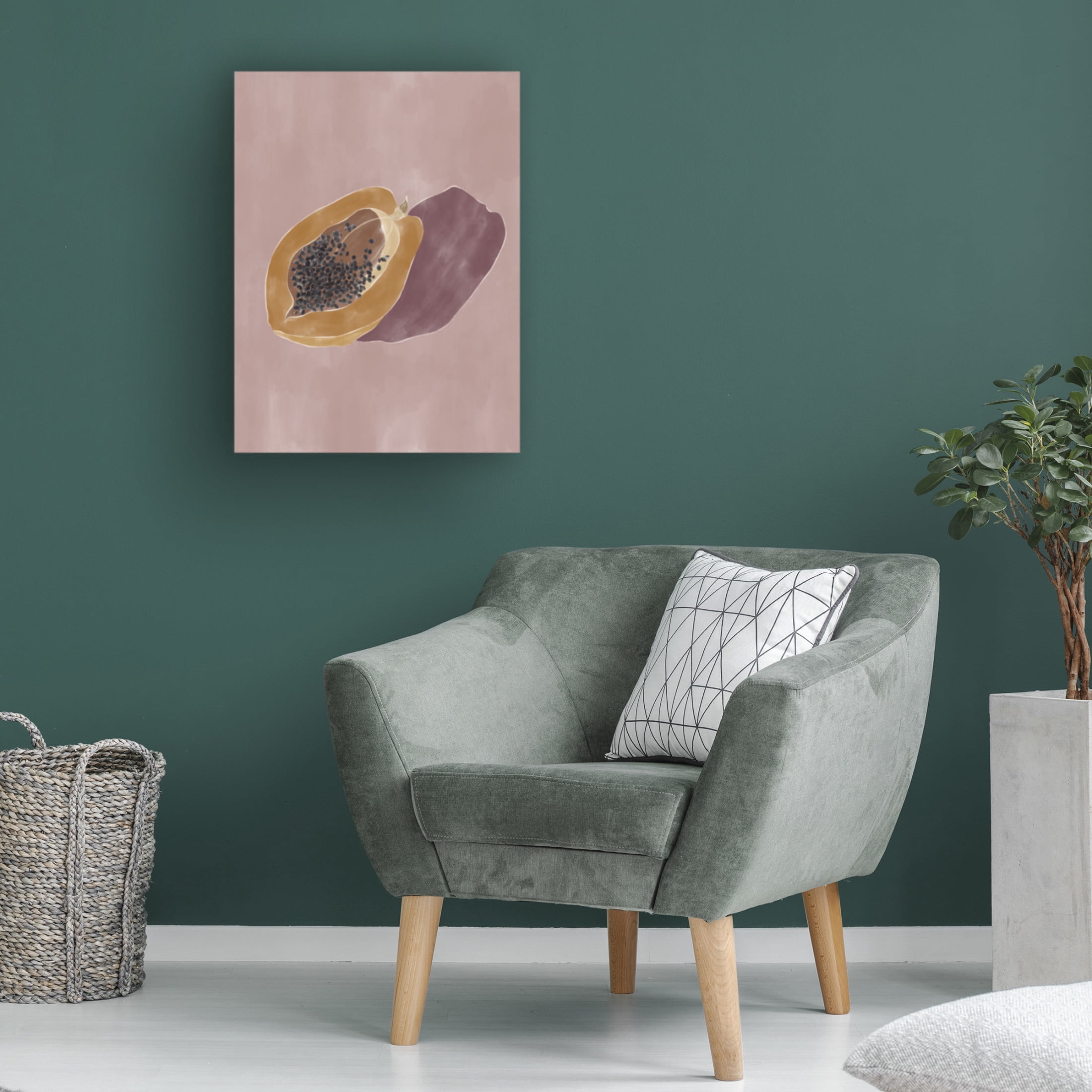 Trademark Fine Art Ivy Green Illustrations Papaya Canvas Wall Art