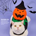 thumbnail image 3 of Sombrero de bruja mago para perros disfraz de calabaza de Halloween ajustable fácil de usar para perros grandes ANGGREK Otros, 3 of 8