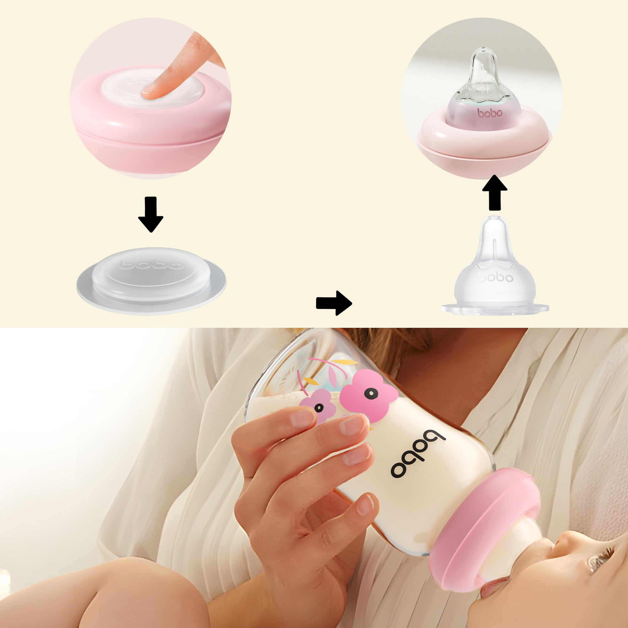 YOHKOH Glass Breastmilk Storage Containers,Wide Mouth,Reusable Milk Storage,5.4oz,4Pk,Red