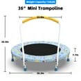 thumbnail image 6 of 36" Mini Trampoline for Kids with Handle, Toddler Trampoline, Exercise Rebounder with Foam Handle, Indoor Trampoline, Kids Mini Trampoline, Small Rebounder Trampoline for Indoor and Outdoor Use, 6 of 6
