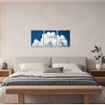 thumbnail image 4 of ZHONGYUTONG 3 Piece Clouds Canvas Wall Art Blue Sky White Clouds Pictures Nature Landscape Artwork Print Modern Poster for Living Room Decor Framed (11.00" x 14.00" x 3PCS), 4 of 5