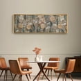 thumbnail image 4 of Large Framed Canvas Print Contemporary Floral Pattern with Neutral Earthy TonesWall Art Decorative Ready to Hang Painting for Living room Bedroom 60x20 inches Natural Frame, 4 of 7