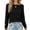 Black—Knit Sweatersfor Women, variant on AGWOLF Boat Neck Sweaters for Women Trendy Long Sleeve Ribbed Knit Sweater Loose Fit Fall Tops Cozy Pullover Fashion Winter Clothes S