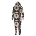 thumbnail image 2 of Odeerbi Christmas Onesie Pajamas for Family Holiday Sleep Jumpsuit Long Sleeve Family Christmas Pajamas Matching Sets Mom Fashion Printed Hooded Jumpsuit Sleepwear PJs Set Black, 2 of 5