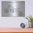 thumbnail image 4 of Luxe Metal Art 'Motocycle Blueprint Patent White' Metal Wall Art, 16"x12", 4 of 9