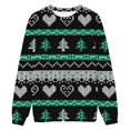 thumbnail image 4 of XDZJLR Mens Christmas Sweatshirt Print Hoodless Sweatshirts Long Sleeve Crewneck Pullover Casual Lined Top Holiday Season Soft Dailywear M, 4 of 4