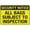 Warning Sign 2, variant on Security Notice All Bags Subject To Inspection Reflective Aluminum Sign - 8"x12", UV Protected, Waterproof, Weatherproof, 4 Pre-Drilled Holes - Store, Event Venue, Office, School