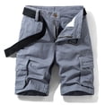 thumbnail image 2 of Fesfesfes Fashion Mens Cargo Shorts Pocket Zipper Stretchy Casual Tooling Elegant Short Pants Spring Saving, 2 of 3