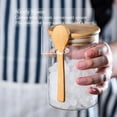 thumbnail image 3 of Spice Jars, Overnight Oats Containers with Airtight Lid and Spoon, Decorative Kitchen Canisters Set, Glass Storage Containers for Coffee, Tea, Sugar, Spice, Bath Salt, 18Oz/530ML (3PCS), 3 of 6